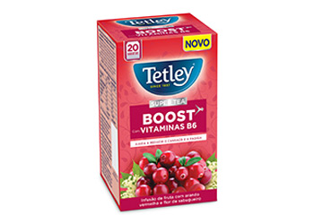 Tetley Super Tea Boost com Vitaminas B6